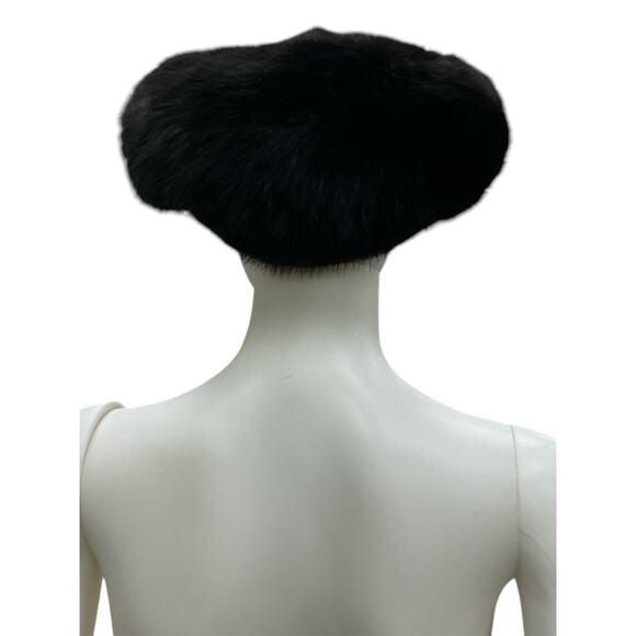 Vintage Dark Chocolate and Chocolate Brown Mink and Fox Fur Hat - Picture 3 of 5